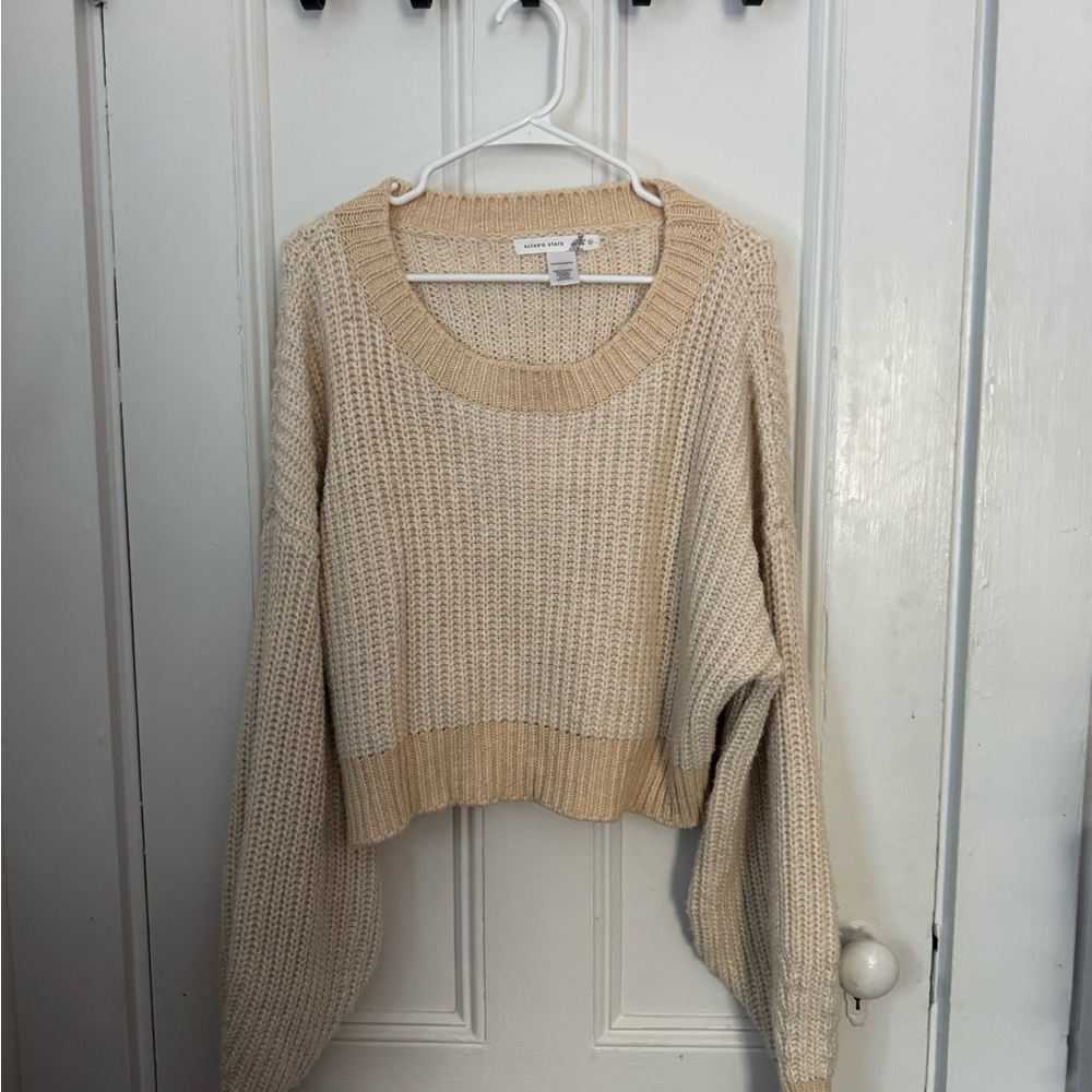 Altar'd State Beige Knit Sweater